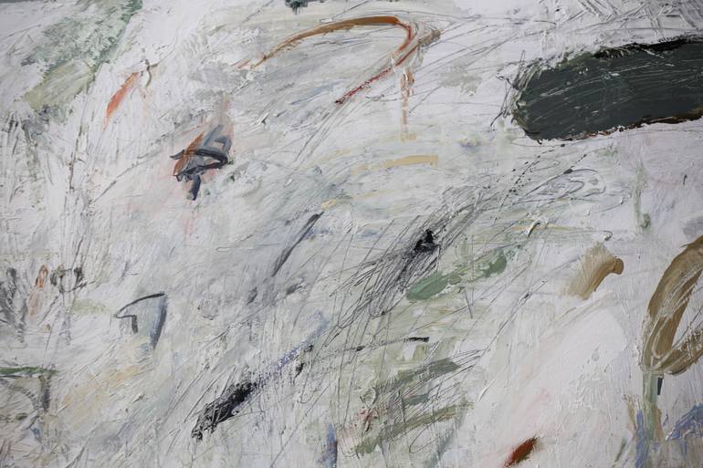 Original Fine Art Abstract Painting by Heun Oak Kim