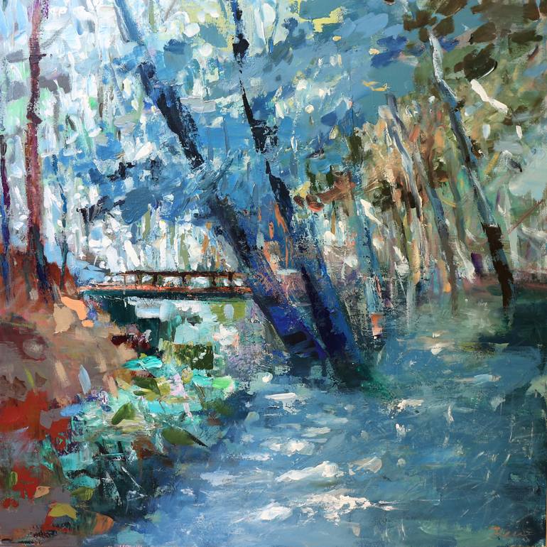 Original Contemporary Landscape Painting by Heun Oak Kim