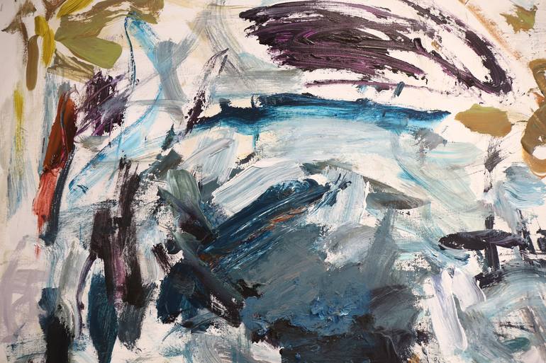 Original Art Deco Abstract Painting by Heun Oak Kim