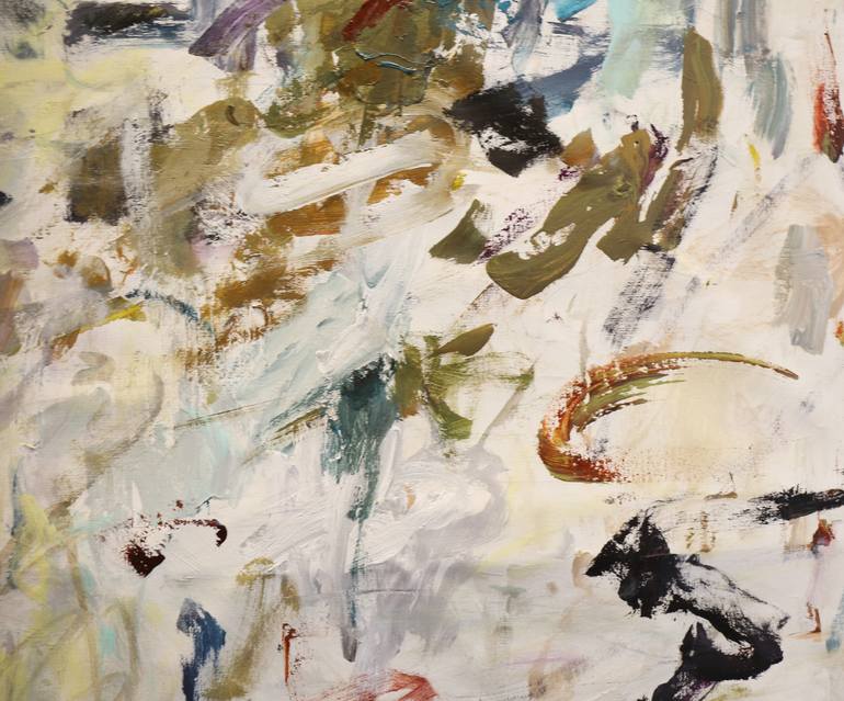 Original Art Deco Abstract Painting by Heun Oak Kim