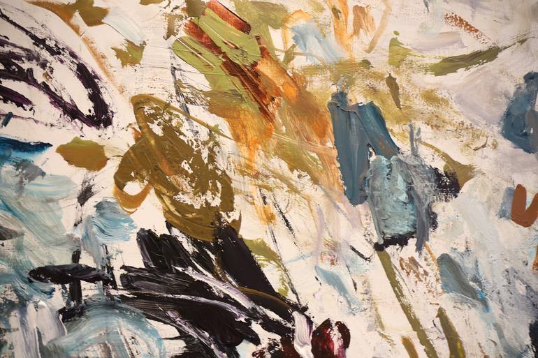 Original Art Deco Abstract Painting by Heun Oak Kim