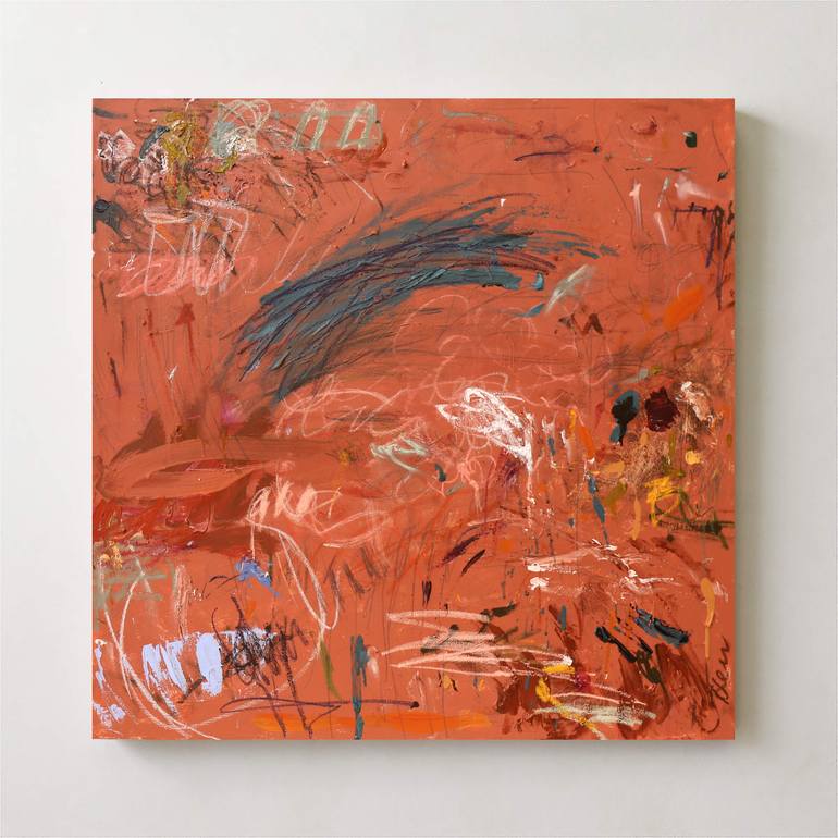 Terry Cotta Urban - Deep Terracotta Abstract Art by Heun Oak Kim