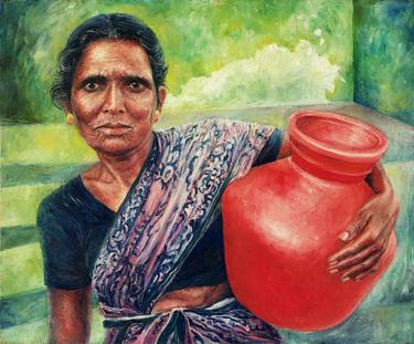 Woman With Red Jug thumb