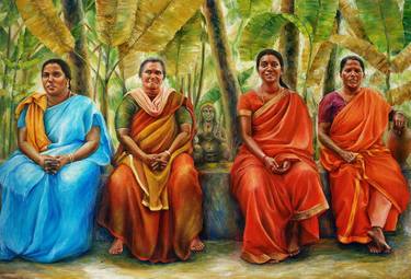 Four Women In a Banana Grove (Four Elements) thumb