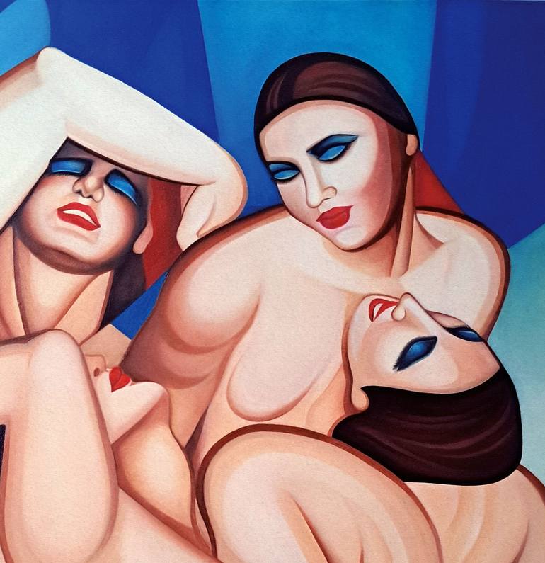 Original Figurative Body Painting by Donatella Fuzio