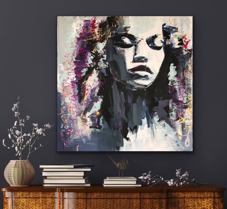 Original Figurative Portrait Painting by Victoria Brueschweiler