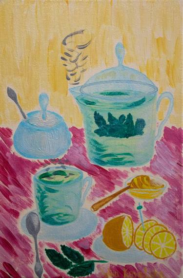 Original Expressionism Food & Drink Paintings by Yuliia Kovalska