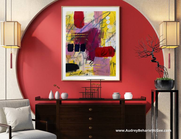 Original Abstract Mixed Media by Audrey Beharie-McGee