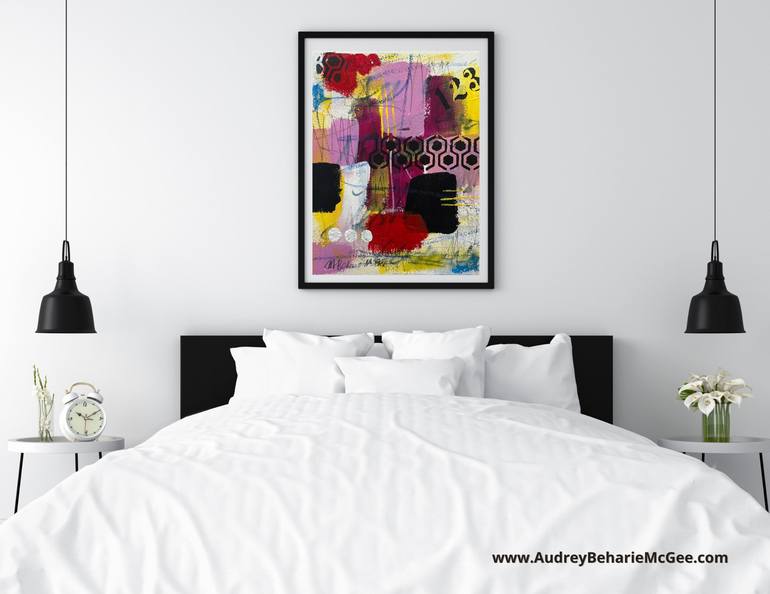 Original Abstract Expressionism Abstract Mixed Media by Audrey Beharie-McGee