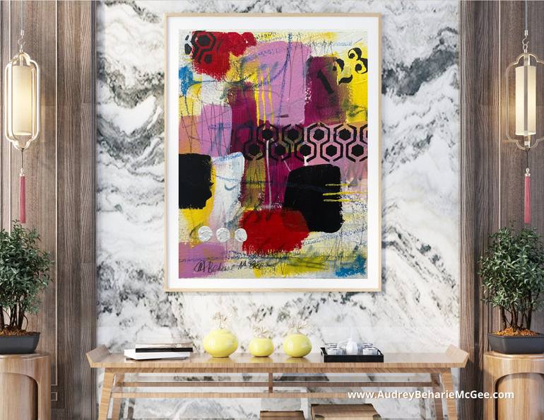 Original Abstract Mixed Media by Audrey Beharie-McGee