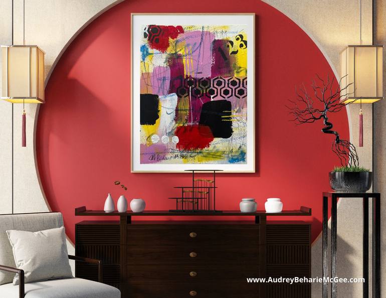 Original Abstract Mixed Media by Audrey Beharie-McGee