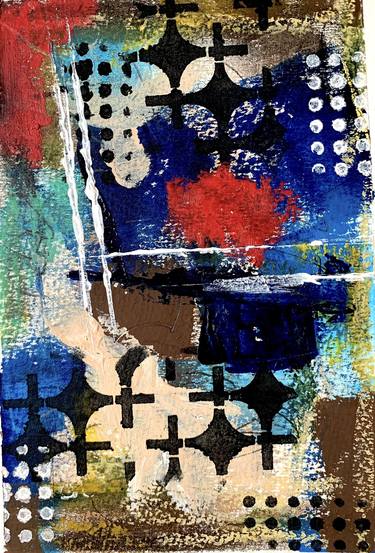 Original Abstract Expressionism Abstract Mixed Media by Audrey Beharie-McGee