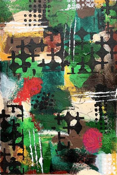 Original Abstract Mixed Media by Audrey Beharie-McGee