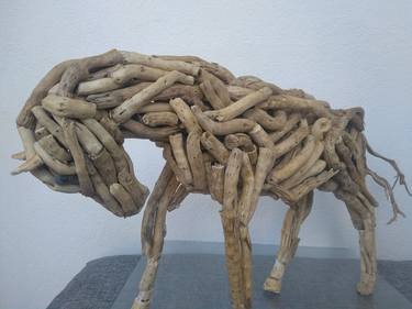 Driftwood Horse Unique Sculpture thumb