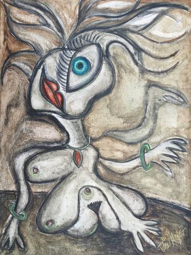 Print of Cubism Nude Mixed Media by Jan Maret Willman