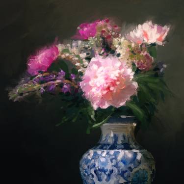 Original Floral Paintings by Peter Farago