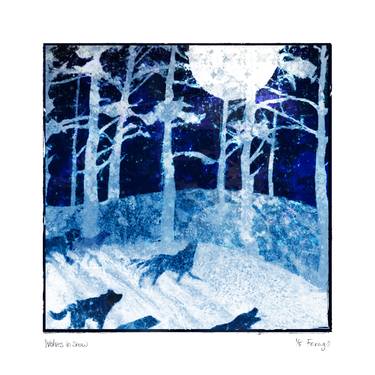 Saatchi Art Artist Peter Farago; Printmaking, “Wolves In Winter” #art