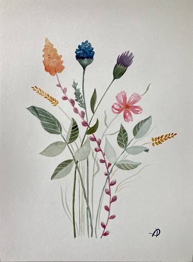 Original Fine Art Floral Paintings by Alana Dyer