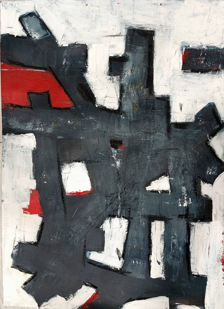 Original Abstract Expressionism Abstract Painting by Paco Requena