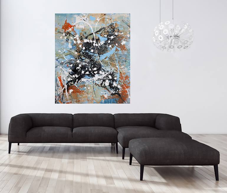 Original Abstract Expressionism Abstract Painting by Svein Koningen