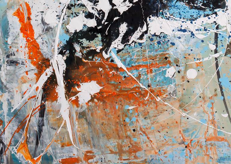 Original Abstract Expressionism Abstract Painting by Svein Koningen