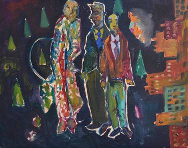 Print of Abstract Expressionism People Paintings by Bakhtiyar Serekeev