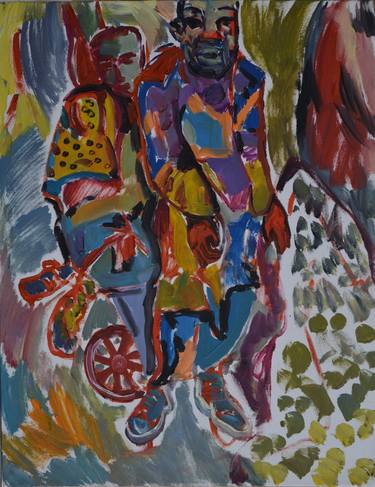 Print of Abstract Expressionism People Paintings by Bakhtiyar Serekeev