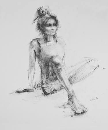 Original Impressionism Women Drawing by Catherine A