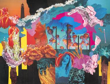 Original Expressionism Fantasy Collage by Calvin Hoff