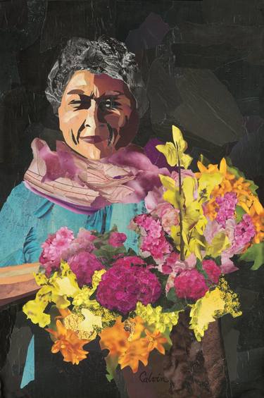 Print of Figurative Floral Collage by Calvin Hoff