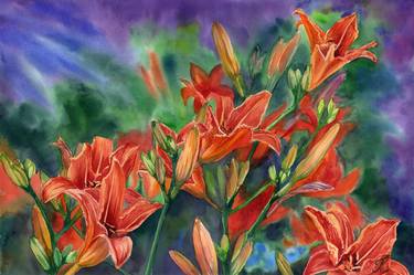 Original Floral Paintings by Elena Kashchenko