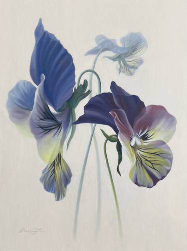 Original Fine Art Floral Paintings by Mona du Iris