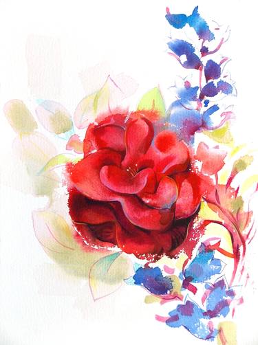 Original Floral Painting by Katya Atanasova