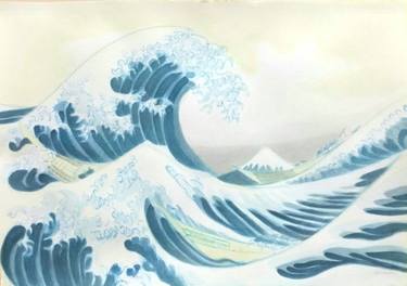 The Great Wave of Kanagawa (after Katsushika Hokusai's The Great Wave of Kanagawa 1830) Painting Painting thumb