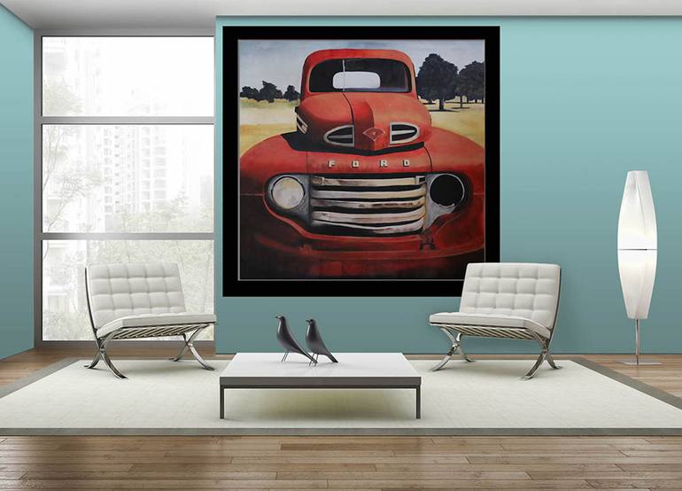 Original Art Deco Transportation Painting by Jolene Dames