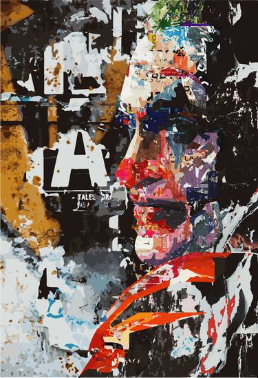 Original Abstract Pop Culture/Celebrity Mixed Media by Gustavo Cheneaux