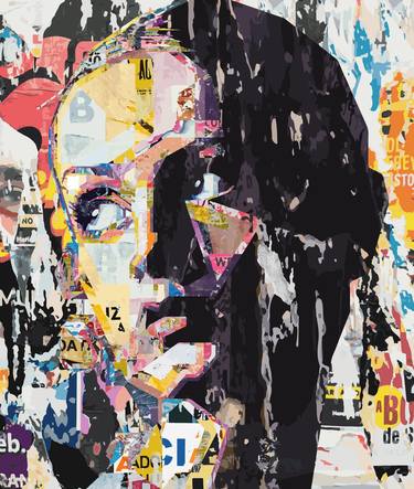 Original Abstract Pop Culture/Celebrity Mixed Media by Gustavo Cheneaux