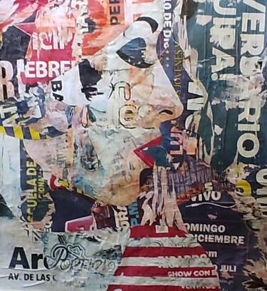 Original Minimalism Pop Culture/Celebrity Collage by Gustavo Cheneaux