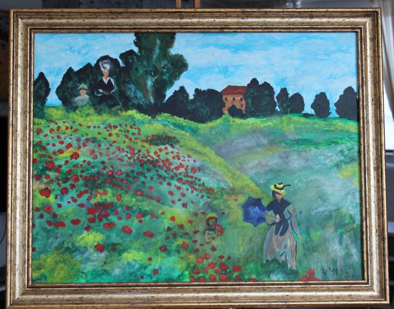 Original Expressionism Nature Painting by Velina Lubenova