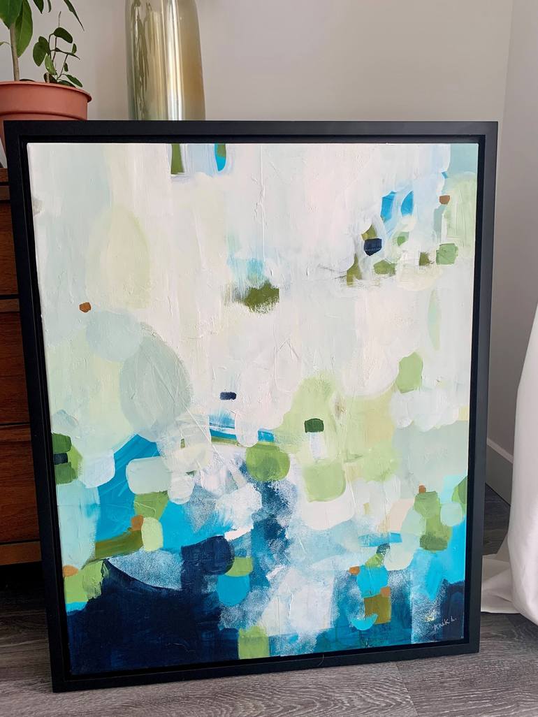 Original Art Deco Abstract Painting by Anik Lapointe