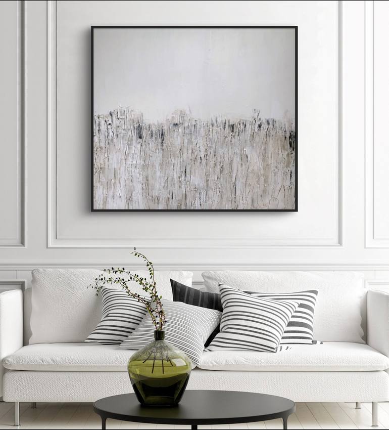 Original Black & White Abstract Painting by Anik Lapointe