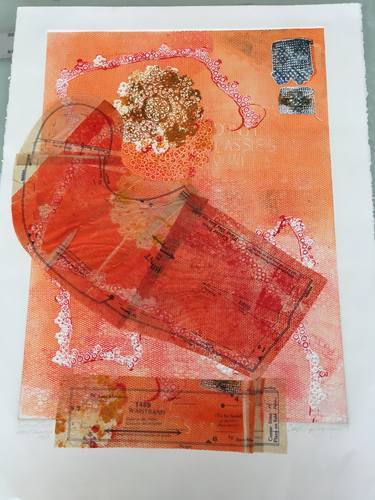 Original Abstract Fashion Printmaking by Caryl Christian Levy