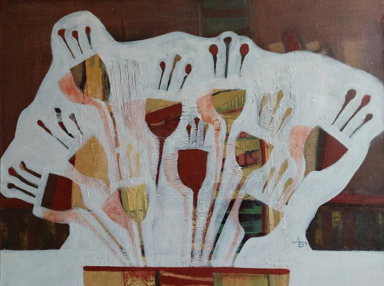 Original Modernism Still Life Painting by Dilyana Belcheva