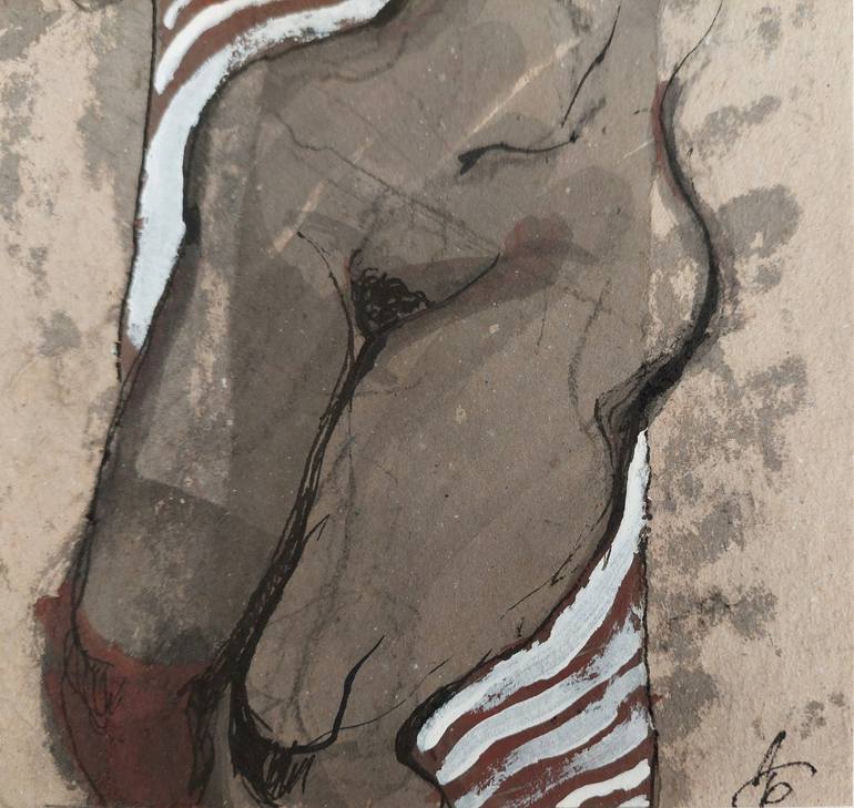 Original Nude Drawing by Dilyana Belcheva