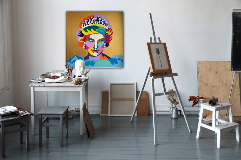 Original Portraiture Pop Culture/Celebrity Painting by Azzurra Lo Bello