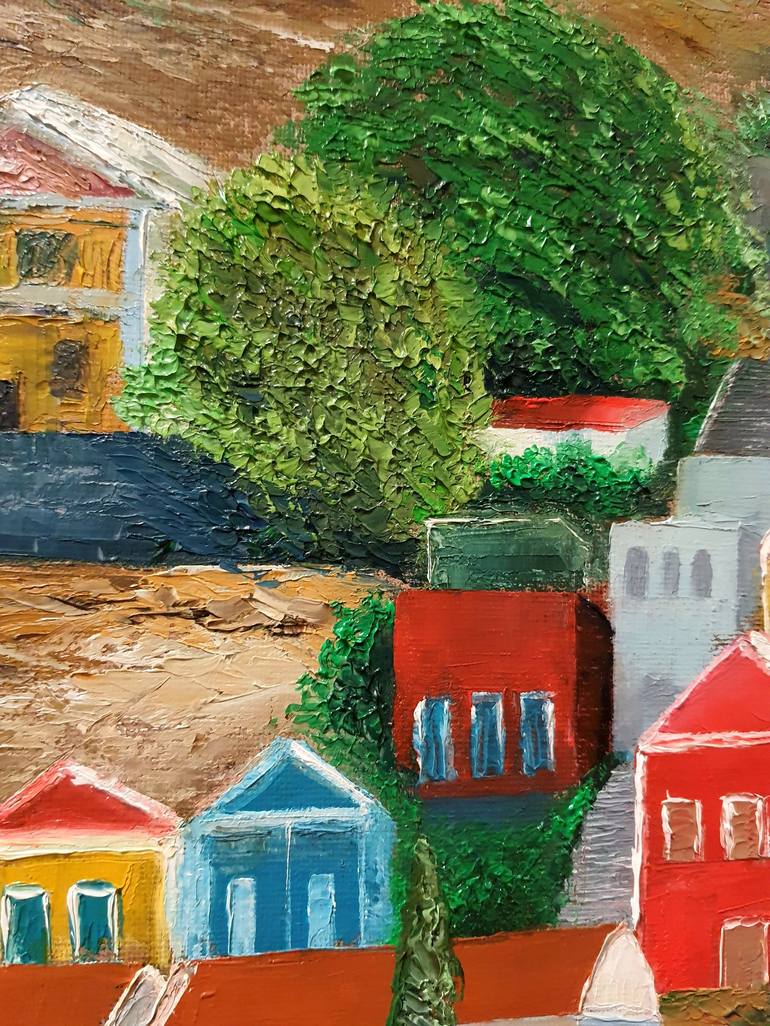 Original Impressionism Landscape Painting by Angeliki Charalampopoulou