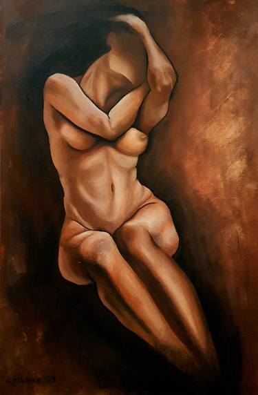 Original Realism Nude Paintings by Angeliki Charalampopoulou