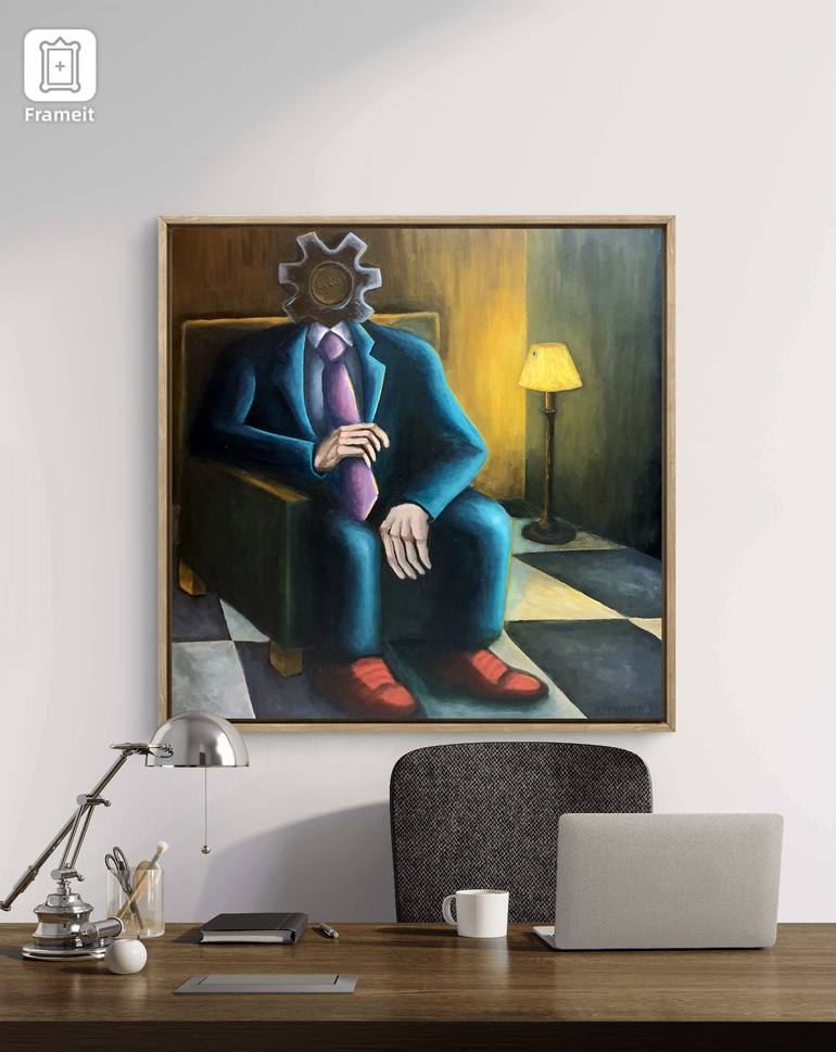 Original Expressionism People Painting by Angeliki Charalampopoulou