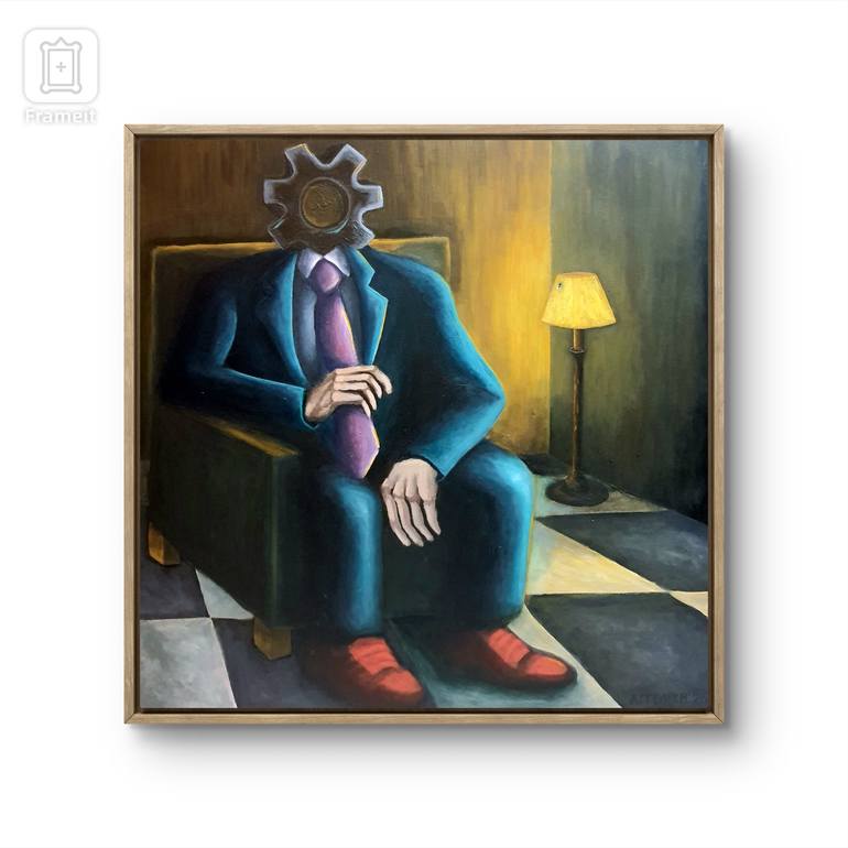 Original Expressionism People Painting by Angeliki Charalampopoulou