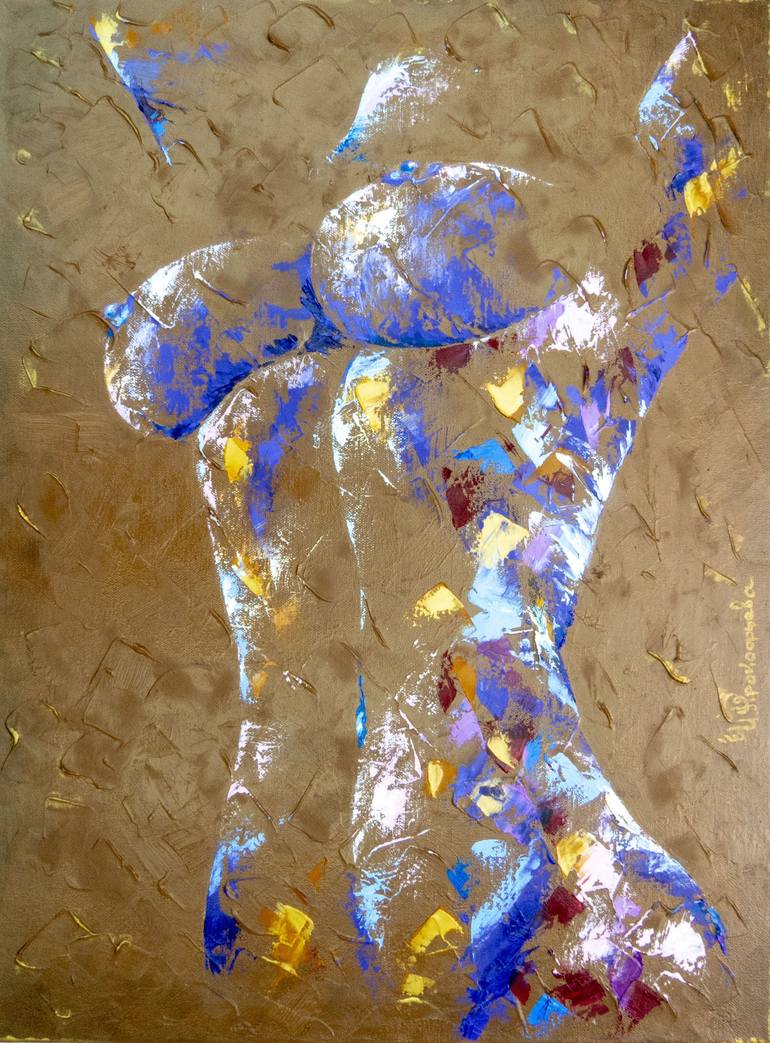 Erotic nude female figure, colorful original oil painting Painting by Irina  Prokofeva | Saatchi Art